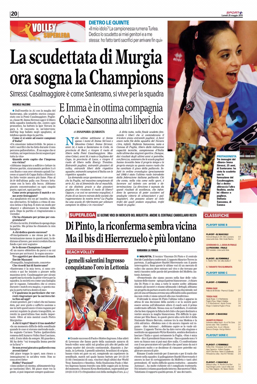 Articolo Imma Sirressi La Gazzetta del Mezzogiorno