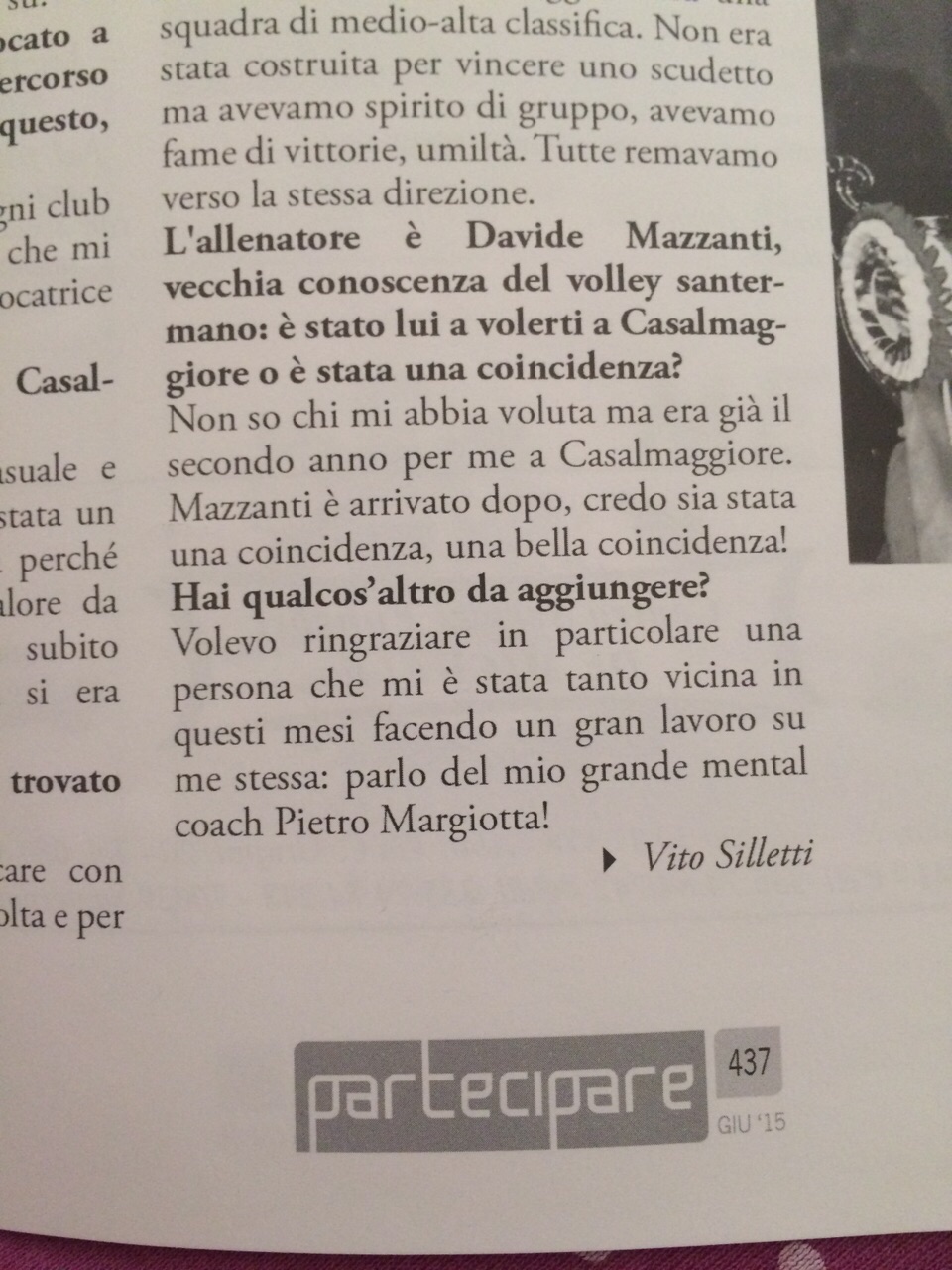 Sezione articolo Partecipare Imma Sirressi